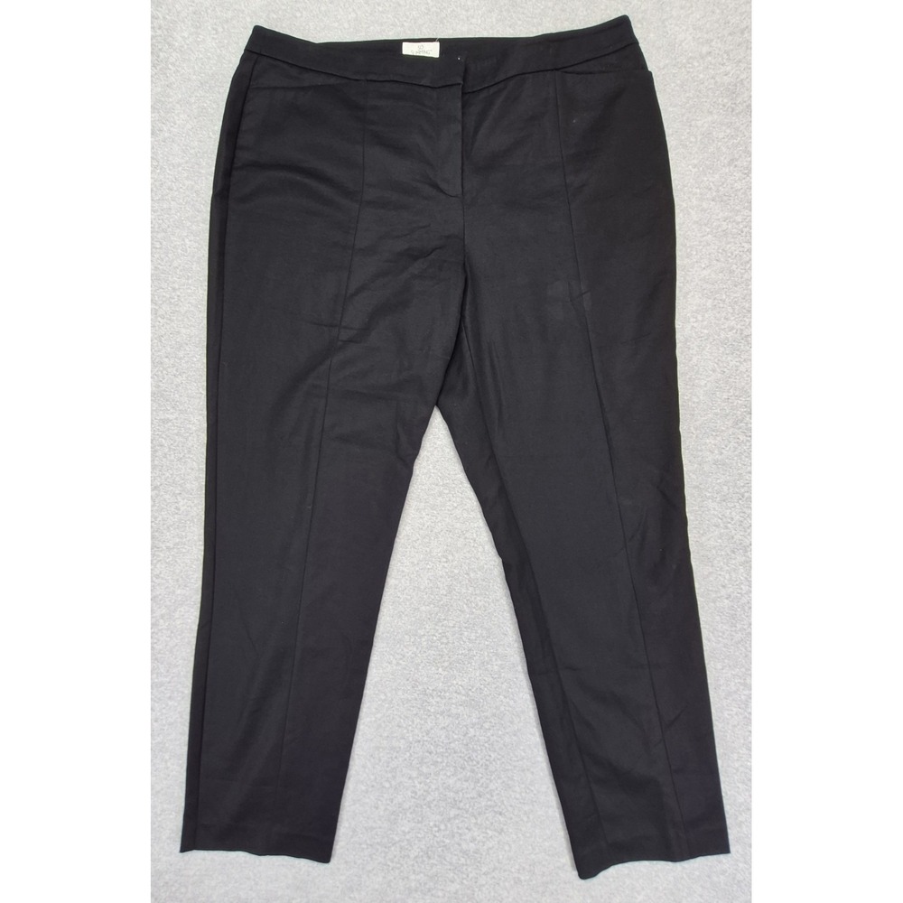 Chicos So Slimming Pants Women 2.5 Black Ankle Dress Pants Hidden Panel Stretch